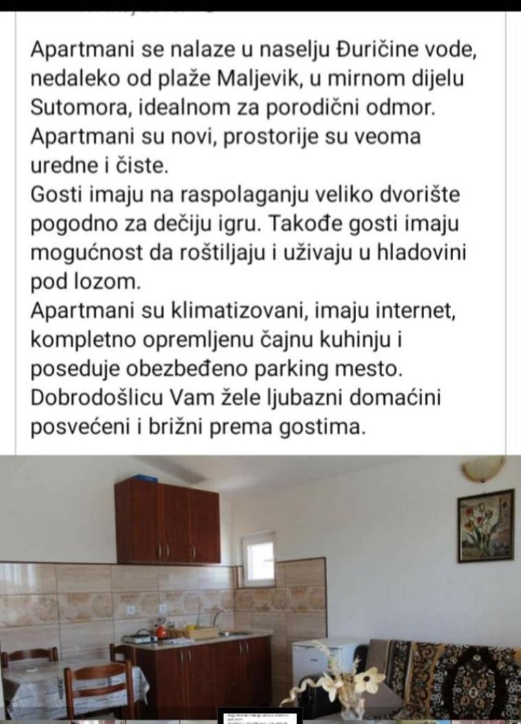 Apartmani Joca Sutomore Eksteriør bilde